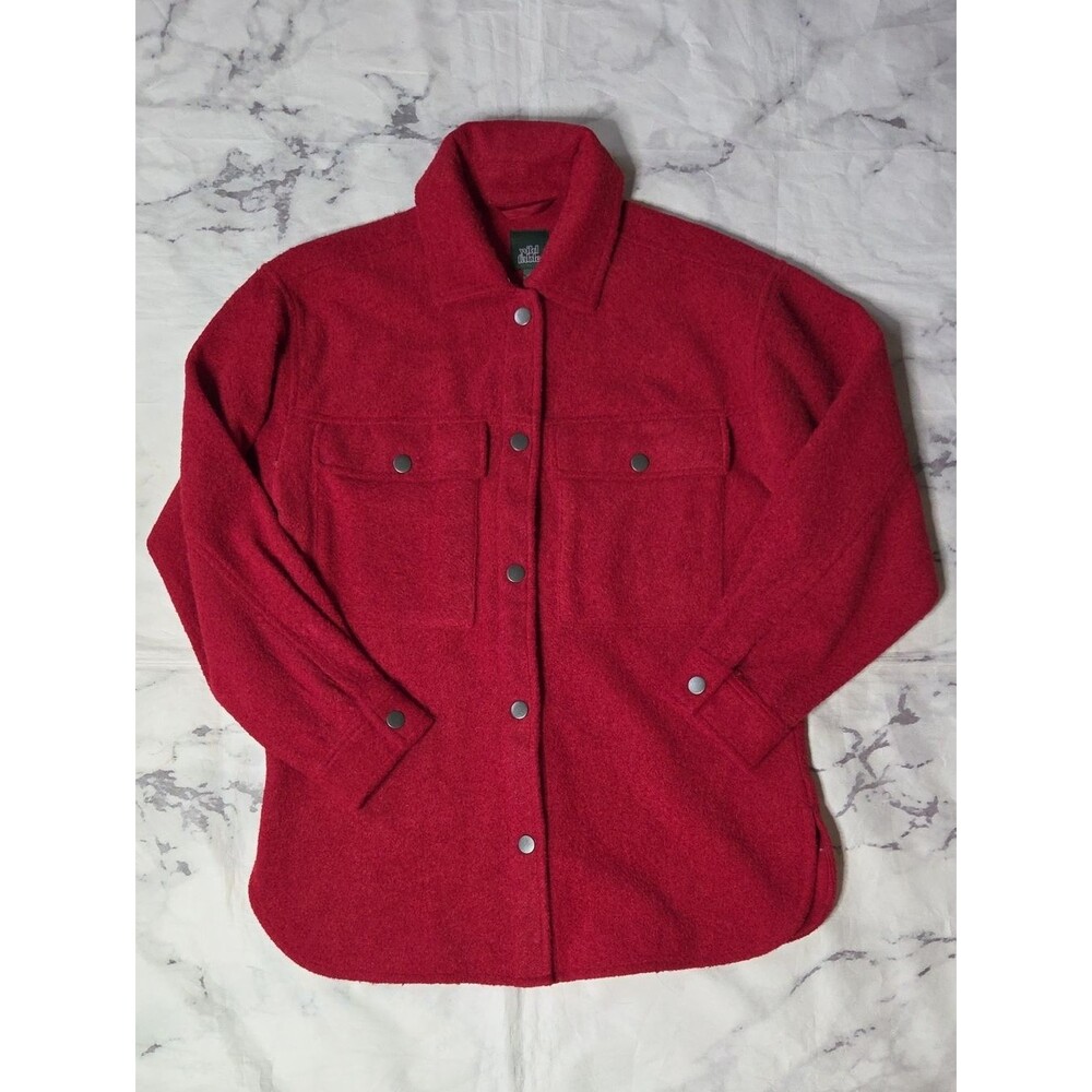 Wild Fable Red Oversize Button Front Shacket